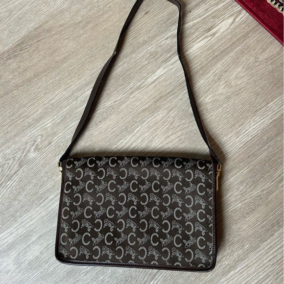 RARE Vintage Celine Carriage Horsebit Gold Logo Turn-lock Shoulder Bag - Picture 4 of 11